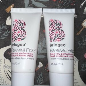 Briogeo Farewell Frizz Heat Protectant Crème - Pink and White